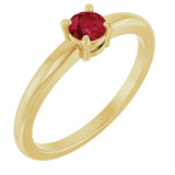 14K Yellow Gold Natural Ruby Ring