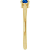 14K Yellow Gold Natural Blue Sapphire Ring