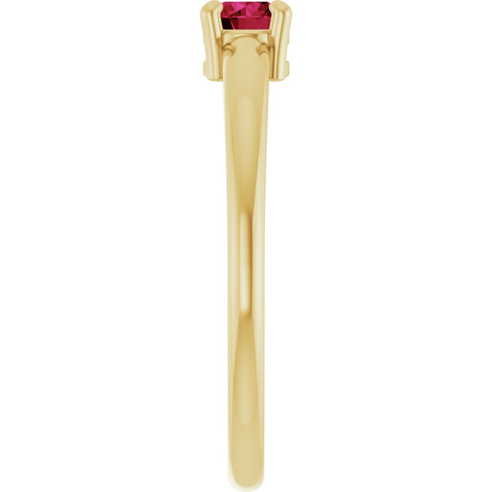 14K Yellow Gold Natural Ruby Ring