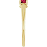 14K Yellow Gold Natural Ruby Ring
