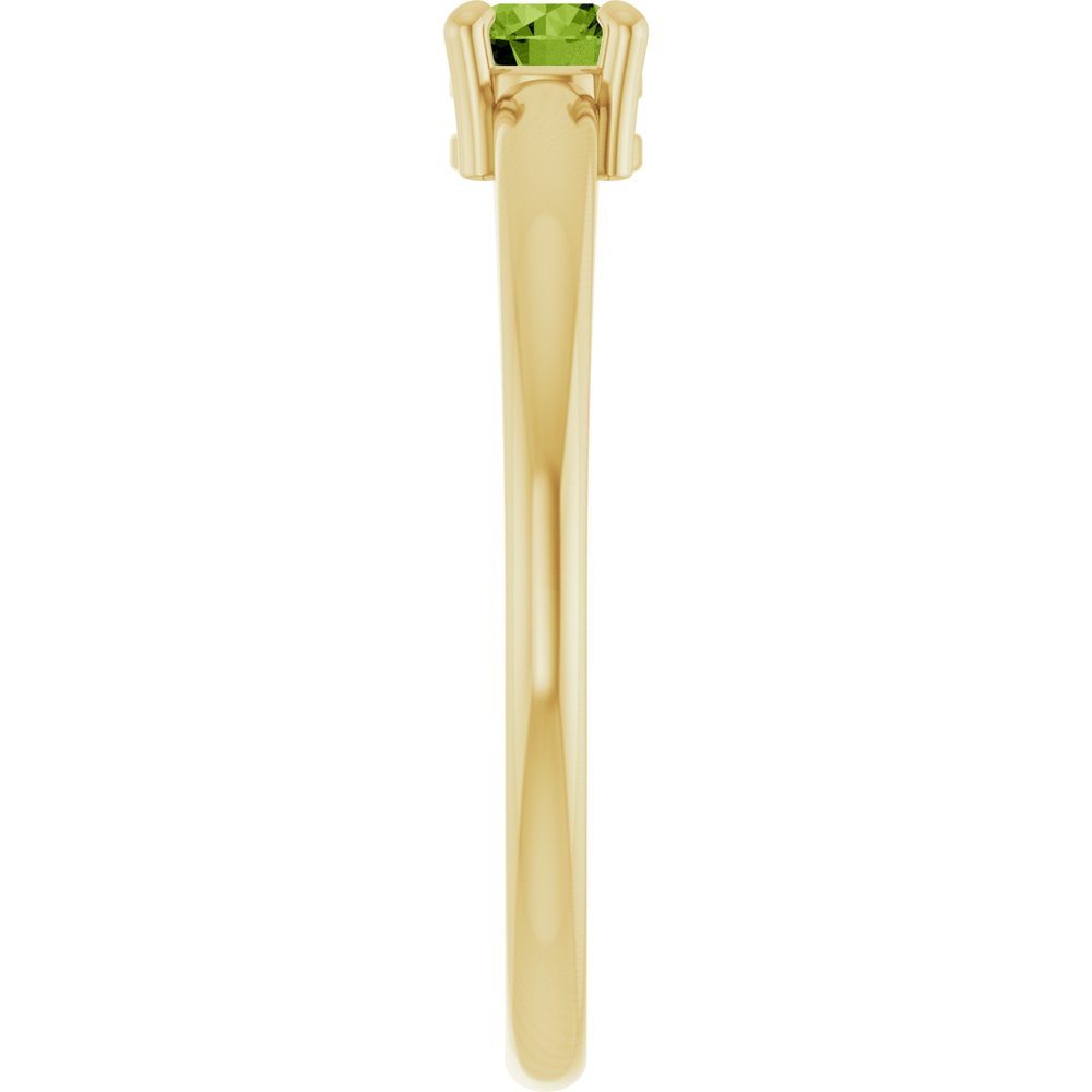 14K Yellow Gold Natural Peridot Ring