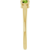 14K Yellow Gold Natural Peridot Ring