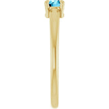 14K Yellow Gold Natural Aquamarine Ring
