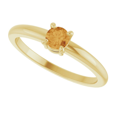 14K Yellow Gold Natural Citrine Ring