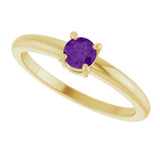 14K Yellow Gold Natural Amethyst Ring