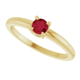 14K Yellow Gold Natural Ruby Ring