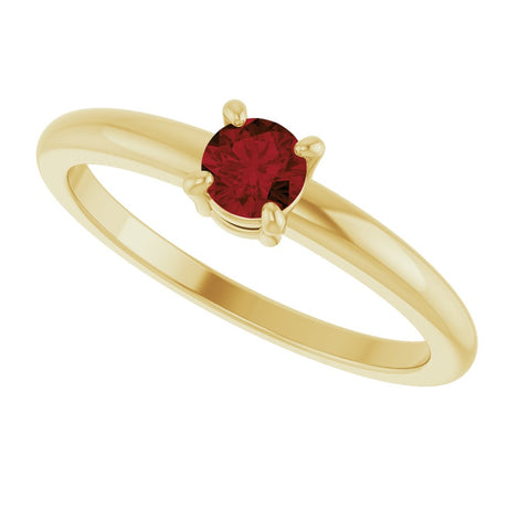 14K Yellow Gold Natural Mozambique Garnet Ring