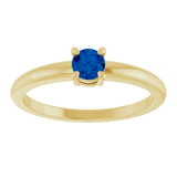 14K Yellow Gold Natural Blue Sapphire Ring