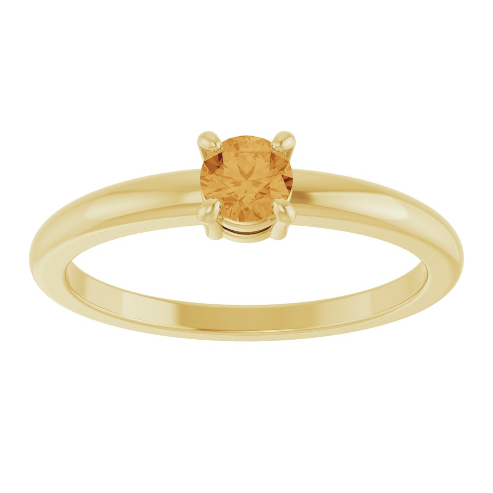 14K Yellow Gold Natural Citrine Ring