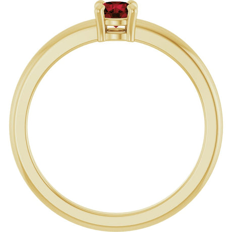14K Yellow Gold Natural Mozambique Garnet Ring