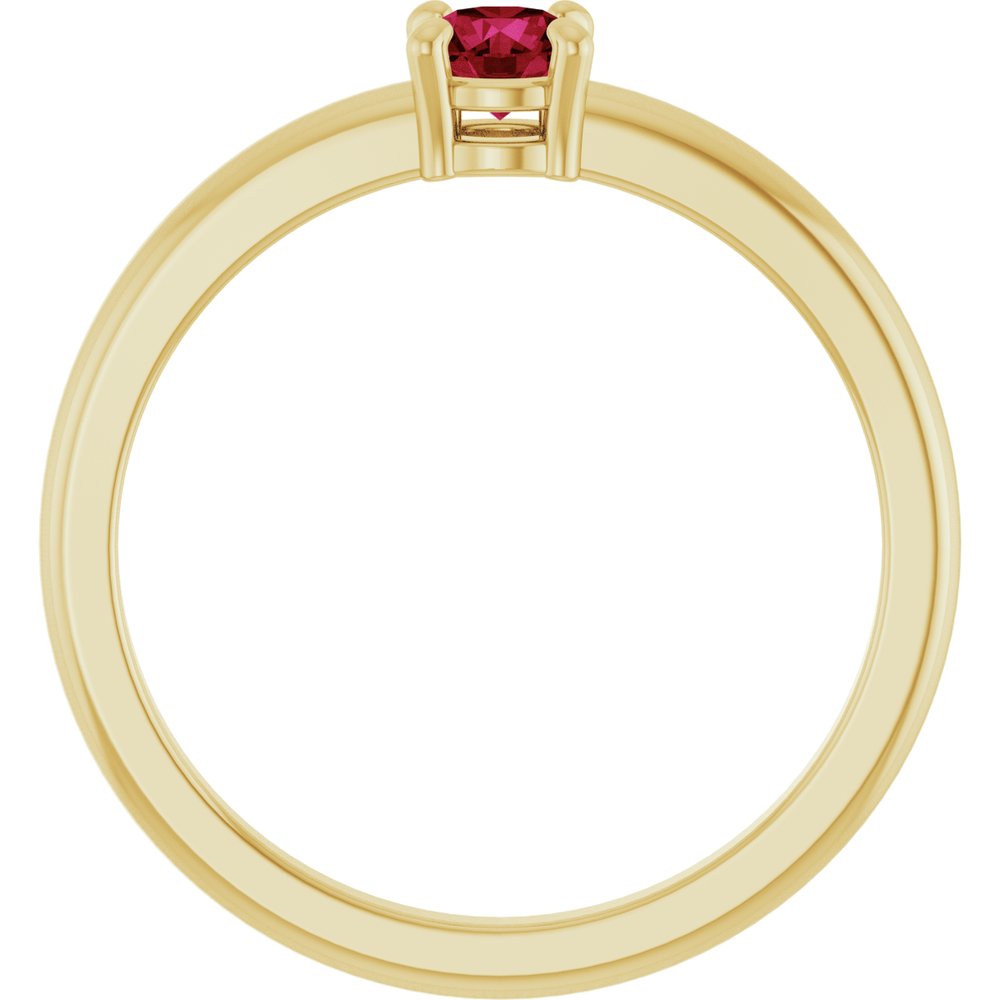 14K Yellow Gold Natural Ruby Ring