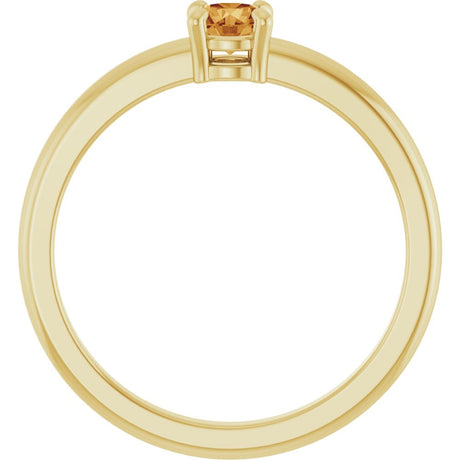 14K Yellow Gold Natural Citrine Ring