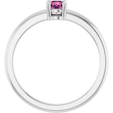 Sterling Silver Natural Pink Tourmaline Ring