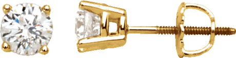 14K Yellow 3/4 CTW Natural Diamond Stud Earrings