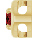14K Yellow Gold 8x6 mm Natural Mozambique Garnet Solitaire Slide Pendant