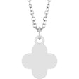 Sterling Silver Engravable Clover 16-18" Necklace
