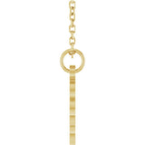 14K Yellow Gold Engravable Clover 16-18" Necklace