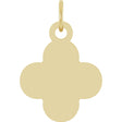 14K Yellow Gold Engravable Clover Pendant