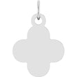 Sterling Silver Engravable Clover Pendant