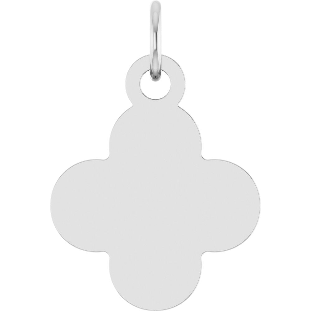 Sterling Silver Engravable Clover Pendant