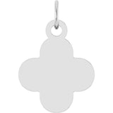 Sterling Silver Engravable Clover Pendant