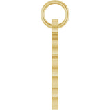 14K Yellow Gold Engravable Clover Pendant