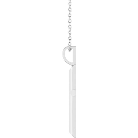 Sterling Silver Knife-Edge Cross 16-18" Necklace