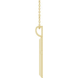 14K Yellow Gold Knife-Edge Cross 16-18" Necklace