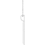 Sterling Silver Knife-Edge Cross 16-18" Necklace