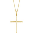 14K Yellow Gold Knife-Edge Cross 16-18" Necklace