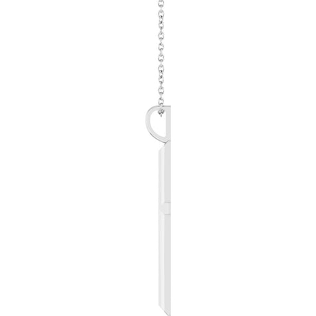 Sterling Silver Knife-Edge Cross 16-18" Necklace