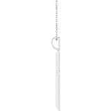 Sterling Silver Knife-Edge Cross 16-18" Necklace
