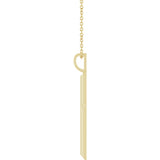 14K Yellow Gold Knife-Edge Cross 16-18" Necklace