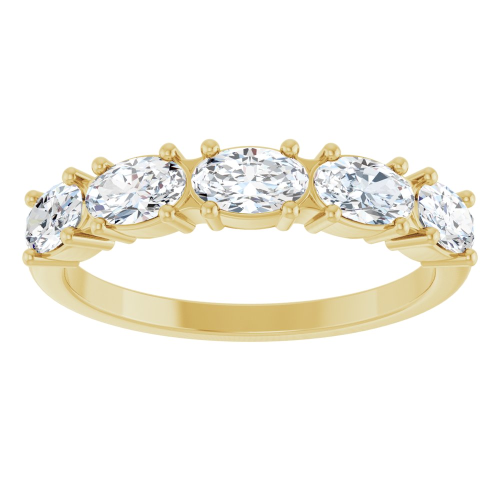 14K Yellow Gold 9/10 CTW Lab-Grown Diamond Anniversary Band