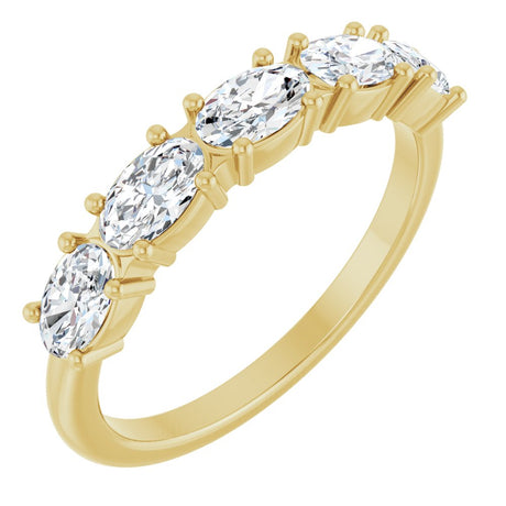 14K Yellow Gold 9/10 CTW Lab-Grown Diamond Anniversary Band