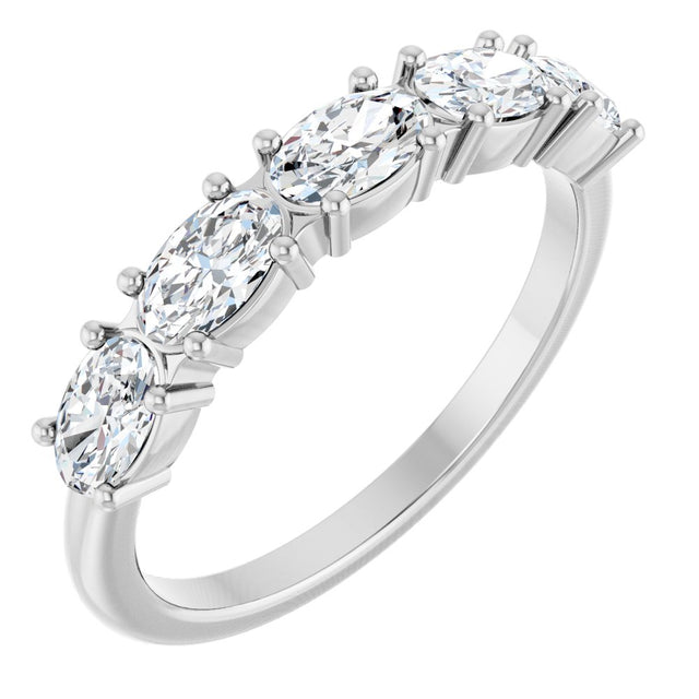 14K White Gold 9/10 CTW Lab-Grown Diamond Anniversary Band