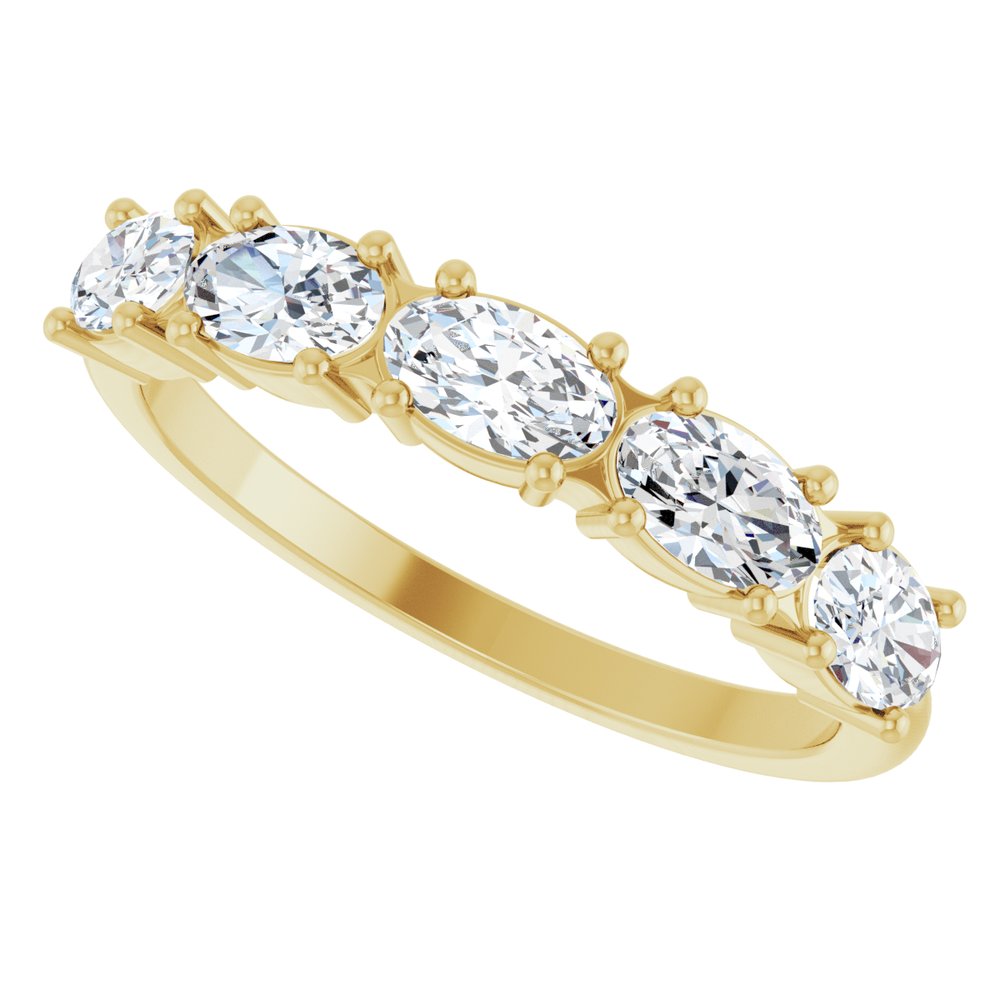 14K Yellow Gold 9/10 CTW Lab-Grown Diamond Anniversary Band