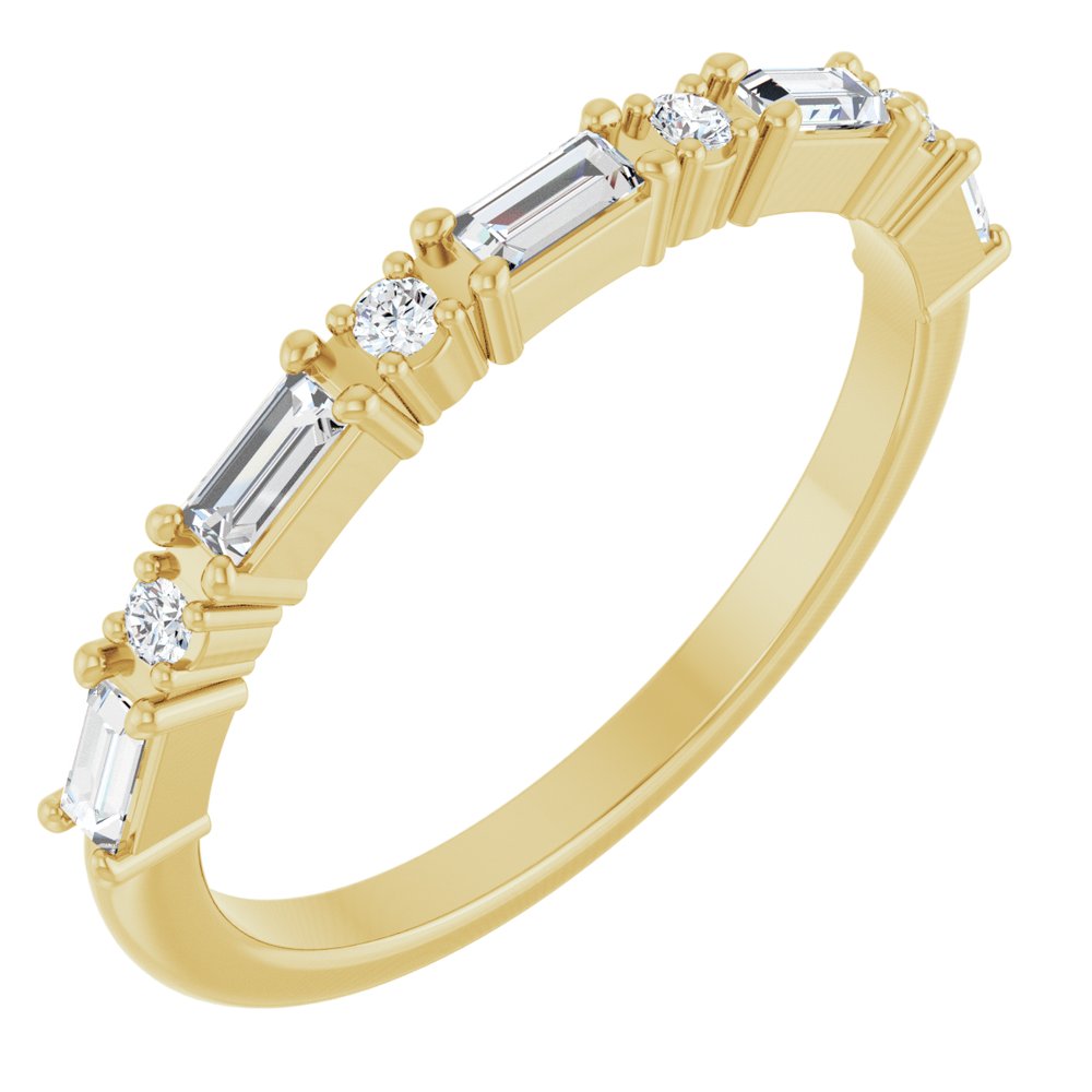 14K Yellow Gold 1/3 CTW Natural Diamond Anniversary Band