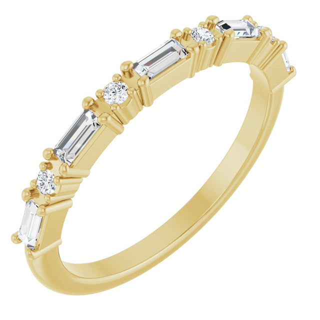 14K Yellow Gold 1/3 CTW Natural Diamond Anniversary Band
