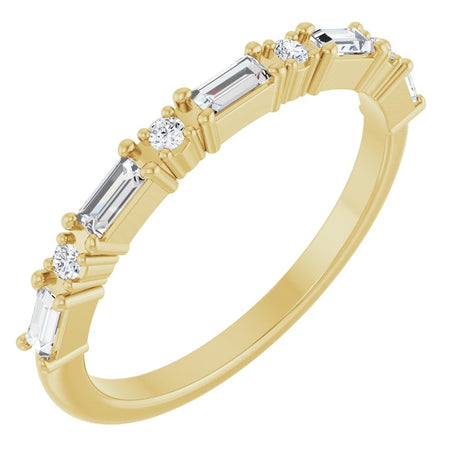14K Yellow Gold 1/3 CTW Lab-Grown Diamond Anniversary Band