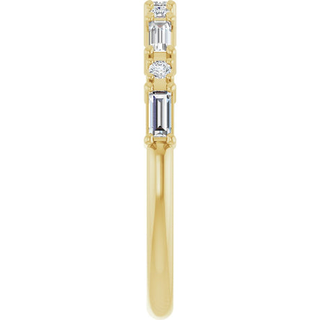 14K Yellow Gold 1/3 CTW Natural Diamond Anniversary Band