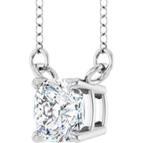 14K White Gold 3/4 CT Lab-Grown Diamond 18" Necklace