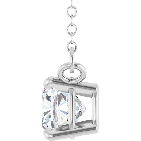 14K White Gold 3/4 CT Lab-Grown Diamond 18" Necklace