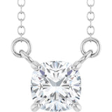 14K White Gold 3/4 CT Lab-Grown Diamond 18" Necklace