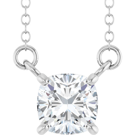 14K White Gold 3/4 CT Lab-Grown Diamond 18" Necklace