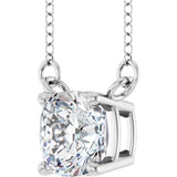 14K White Gold 1 CT Lab-Grown Diamond 18" Necklace