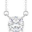 14K White Gold 1 CT Lab-Grown Diamond 18" Necklace