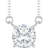 14K White Gold 1 CT Lab-Grown Diamond 18" Necklace