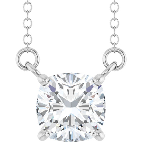 14K White Gold 1 CT Lab-Grown Diamond 18" Necklace
