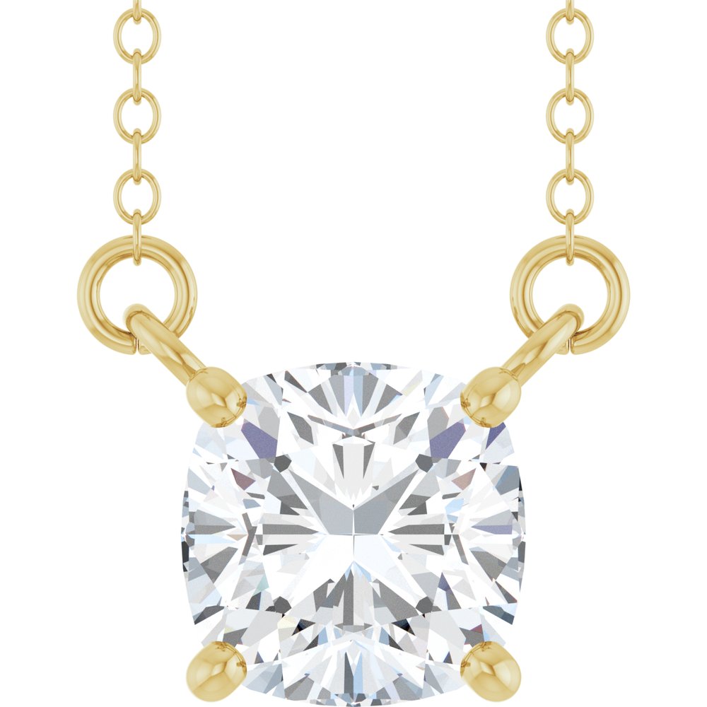 14K Yellow Gold 1 CT Lab-Grown Diamond 18" Necklace